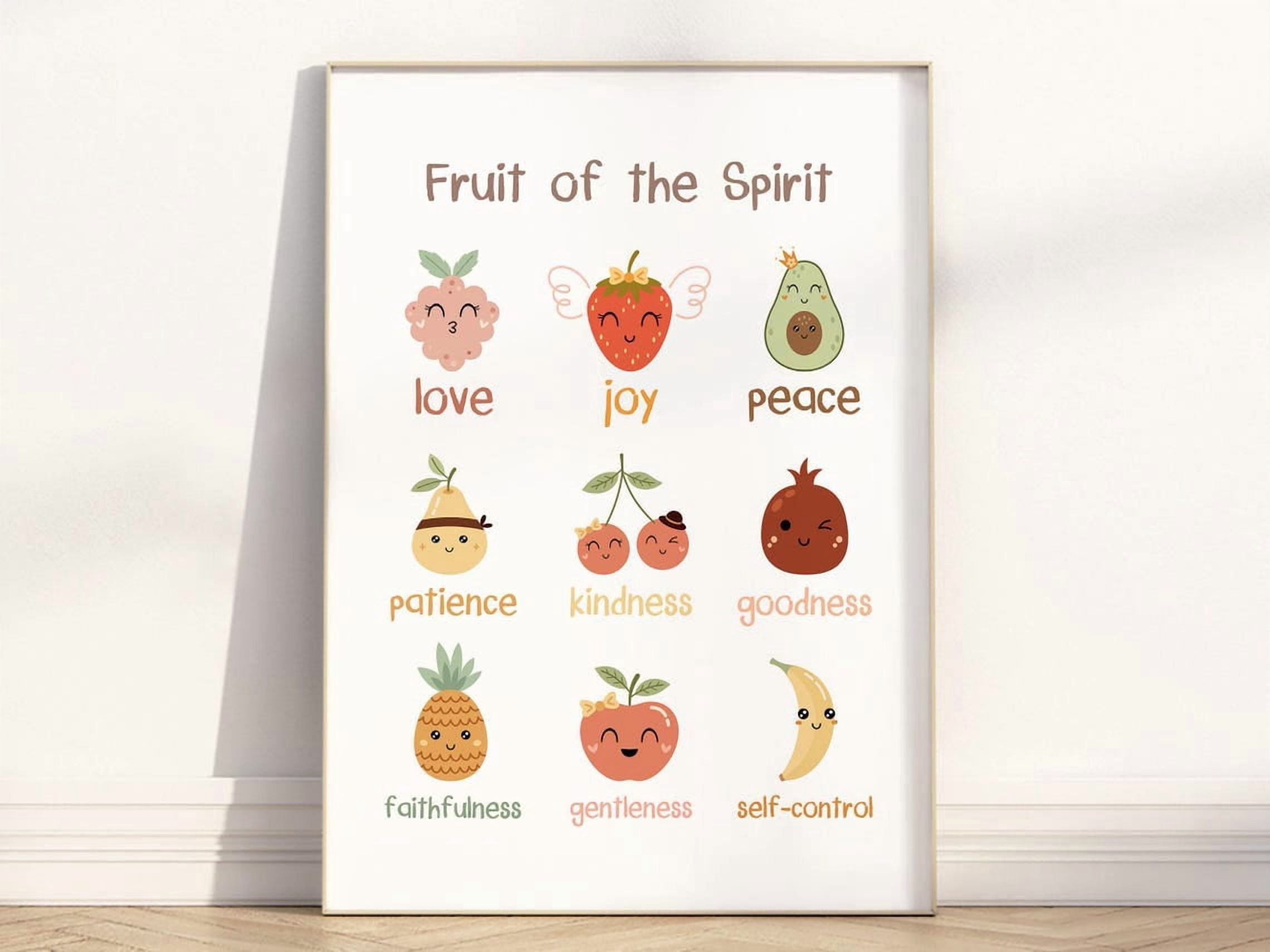 Fruit of the Spirit Poster Galatians 5 22 23 Christian Nursery Wall Art ...