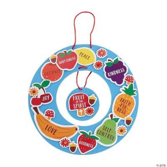 Fruit of the Spirit Wreath Craft Kit- Makes 12, Birthday, Craft Kits, 12 Pcs