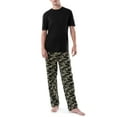 thumbnail image 1 of Fruit of the loom Men's Short Sleeve Crew Neck Top and Fleece Sleep Pant Set, 1 of 6