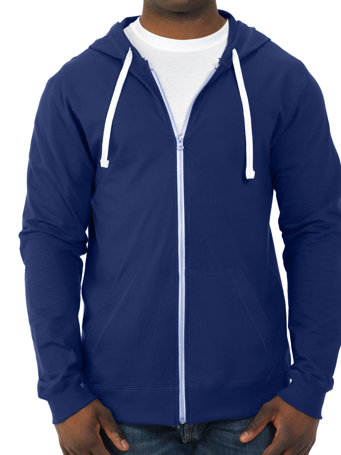 Fruit of the loom Men's and Big Men's Soft Jersey Full Zip Hooded Jacket - image 1 of 6