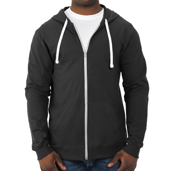 Fruit of the loom Men's and Big Men's Soft Jersey Full Zip Hooded Jacket
