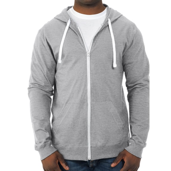 Fruit of the loom Men's and Big Men's Soft Jersey Full Zip Hooded Jacket