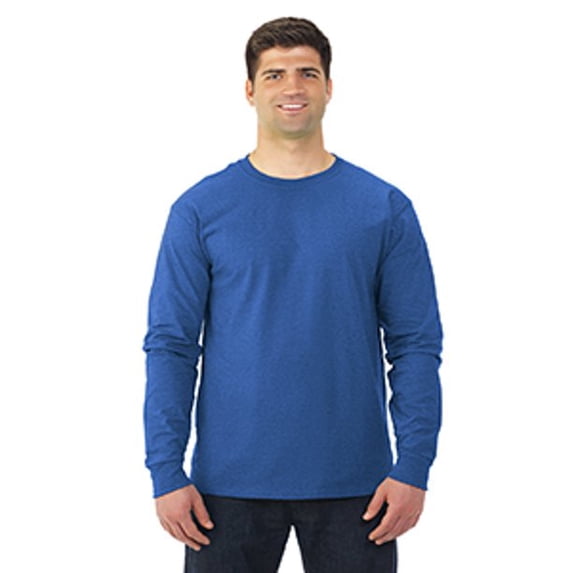 Fruit of the loom,boys',hd,longsleeve crew,RETRO HTHR ROYAL,LARGE,1 Pack