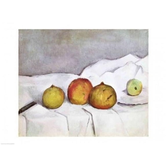 Fruit on A Cloth C.1890 Poster Print by Paul Cezanne - 36 x 24 in. - Large