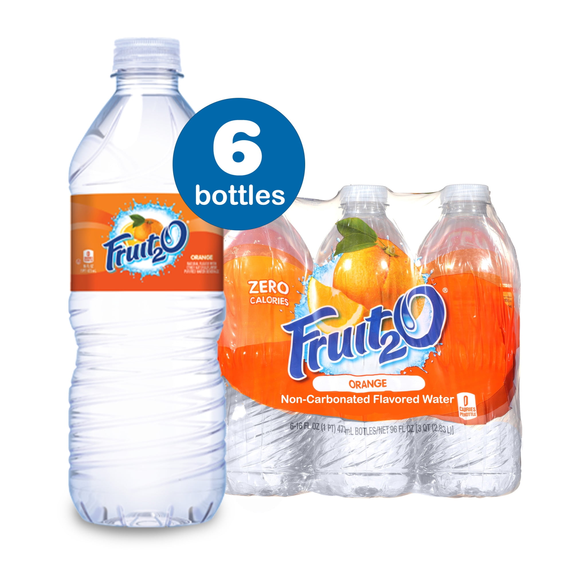 Fruit Infuser Bottle, 2 Pack - Orange - Water Bottles