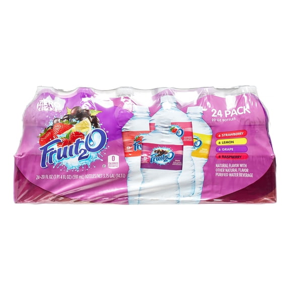 Fruit2O Variety Pack Purified Water, 16 Fl Oz, 24 Count Bottles