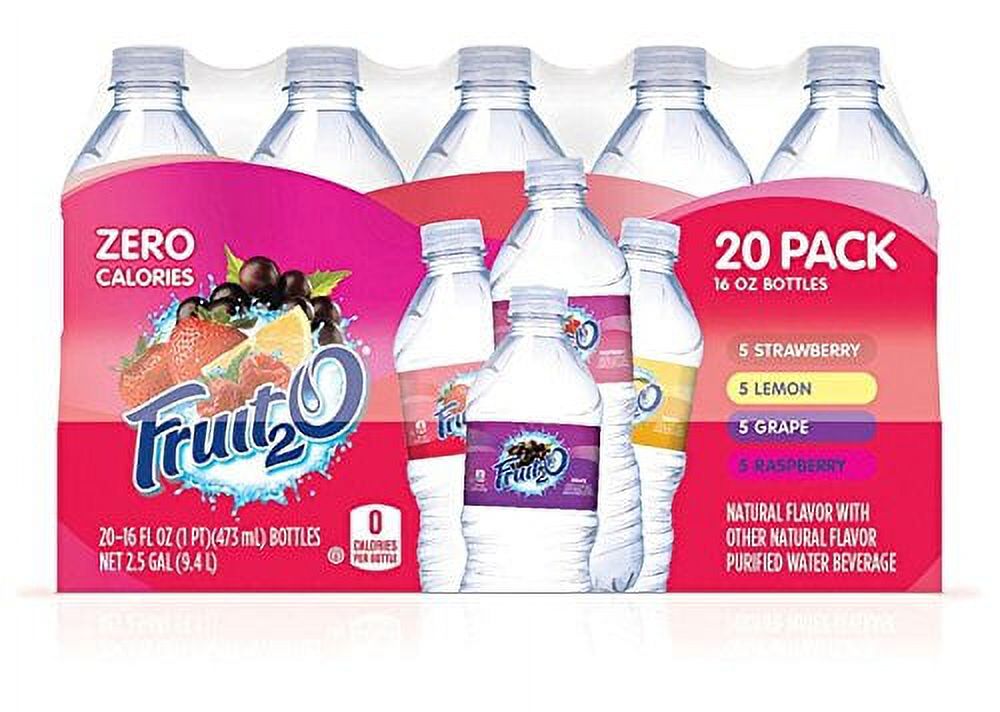 Fruit2O Zero Calorie Flavored Water 20 Piece Variety Pack, 16 Ounce