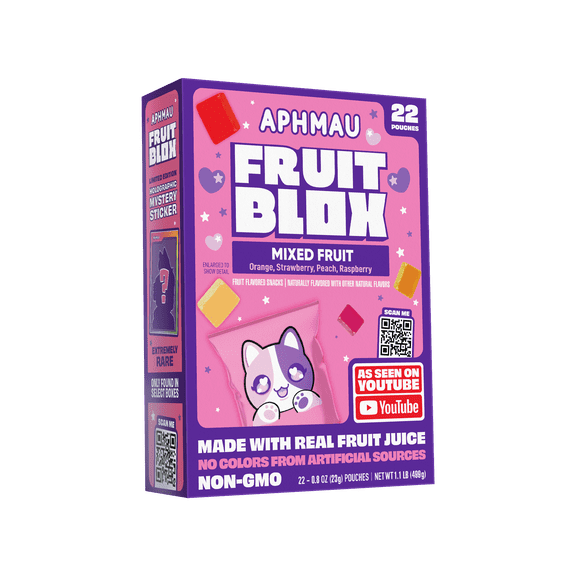 FruitBlox Aphmau Mixed Fruit Snacks, 22 Count