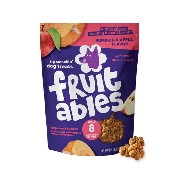 Fruitables Pumpkin and Apple Baked Dog Treats 12oz