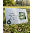 thumbnail image 1 of Pet Memorial Grave Headstone Custom Message & Photo Large Marker Stone 14x10, 1 of 9