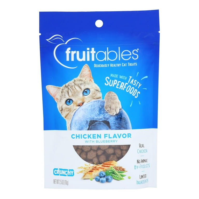 Fruitables Cat Treats Chicken blubry Case of 10 2.5 OZ