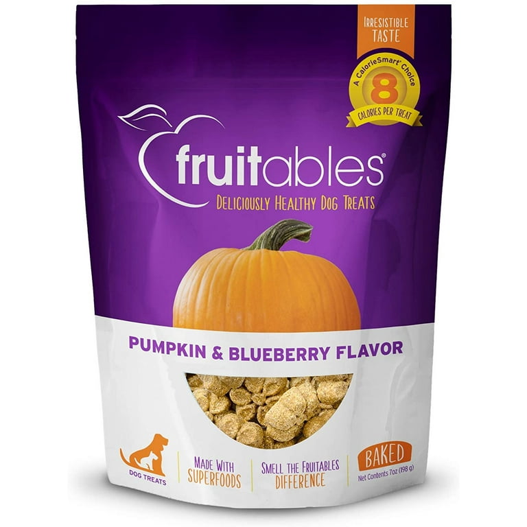 Fruitables Pumpkin & Blueberry Flavor Crunchy Dog Treats