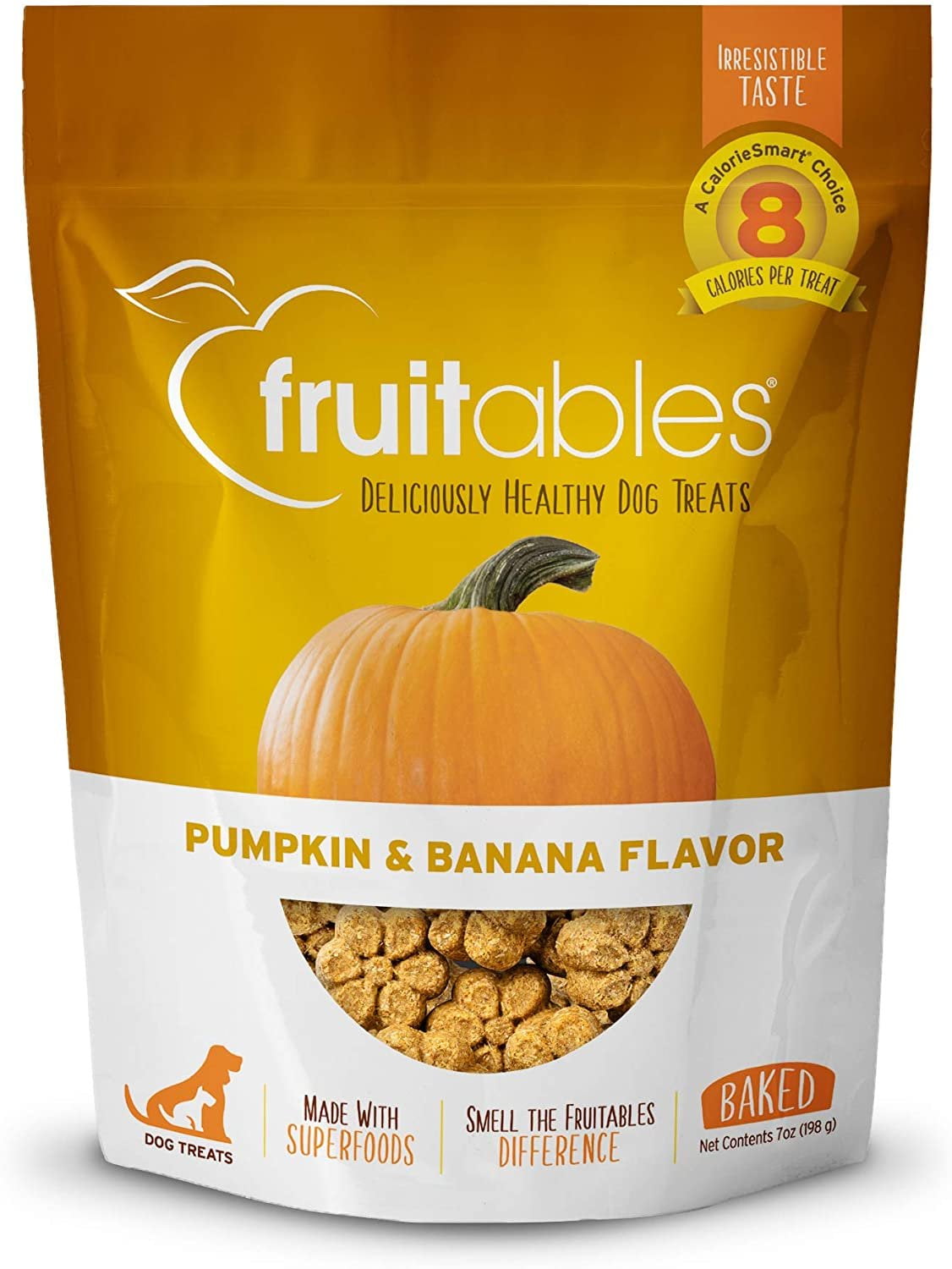 Fruitables Crunchy Baked Pumpkin Banana Dog Treats 7oz