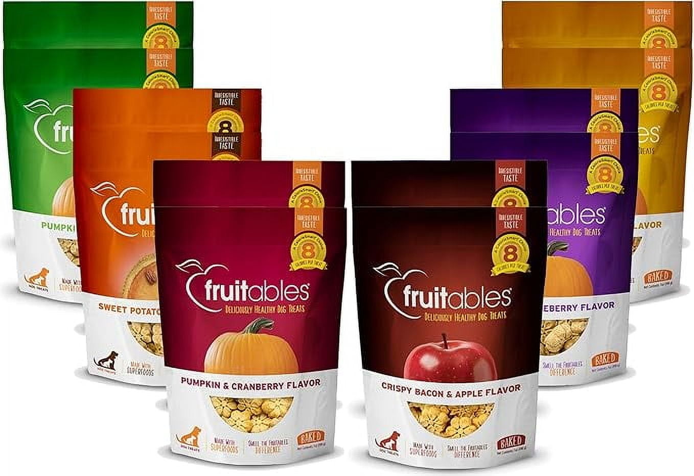 Fruitables Pumpkin Dog Treats, 7oz, Crunch Variety 12-Pack