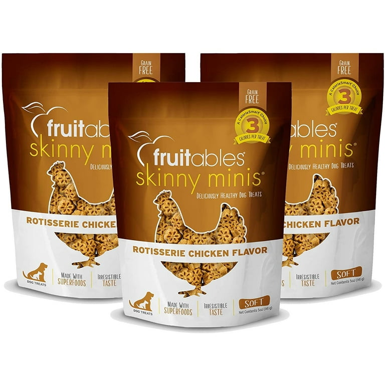 Fruitables Skinny Minis Rotisserie Chicken Flavor Soft & Chewy Dog Treats Fruitables Skinny Minis Rotisserie Chicken Flavor Soft & Chewy Dog Treats