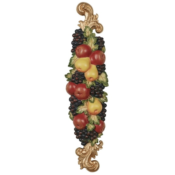 Fruitful Bounty Antique Beige Traditional Hanging Wall Art Sculpture Decor