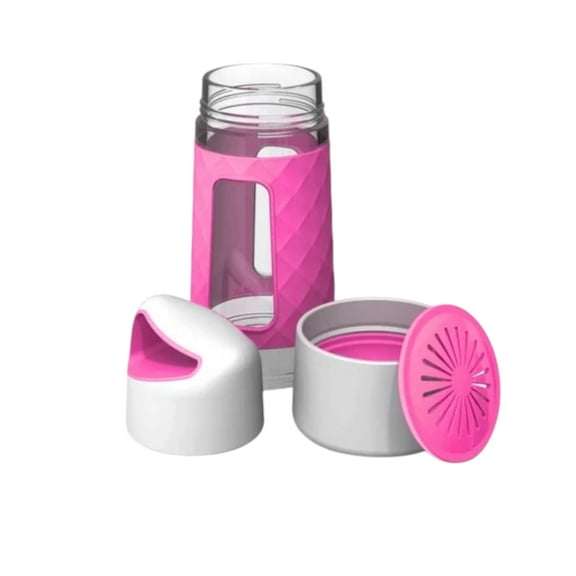 Fruition 20oz Fruit & Tea Infuser Water Bottle, BPA-Free, Laeak-Proof, Pink
