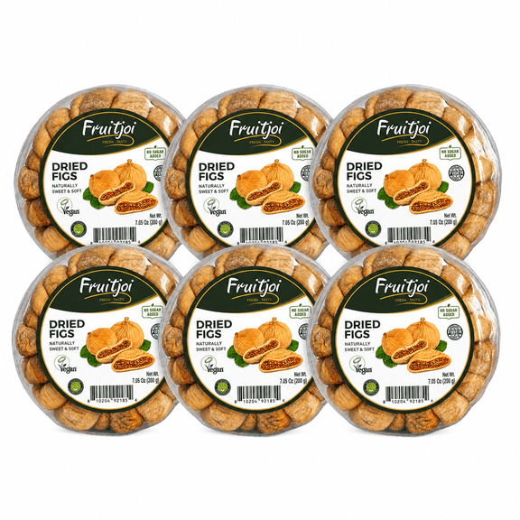 Fruitjoi Turkish Dried Figs, No Added Sugar, Vegan Snack, Resealable Container, 2.65 LB