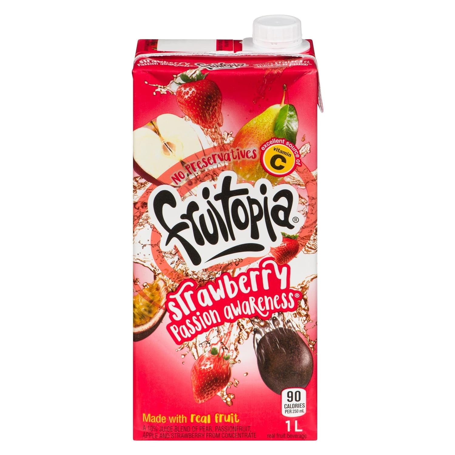 Fruitopia Strawberry Passion Awareness Juice, 1 L/35 fl. oz. Bottle