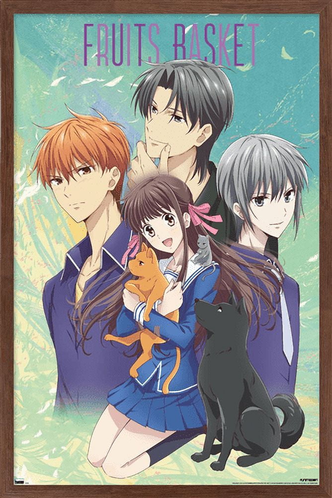 Fruits Basket - Art Work Wall Poster, 14.725" x 22.375", Framed