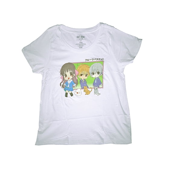 Fruits Basket Girls Plus Size T-Shirt - Chibi Trio Yuki, Kyo, and Tohru (2)