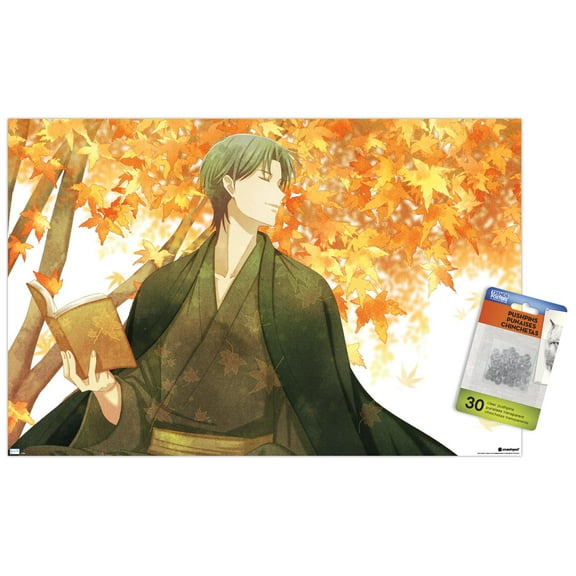 Fruits Basket - Shigure Soma Wall Poster with Push Pins, 14.725" x 22.375"