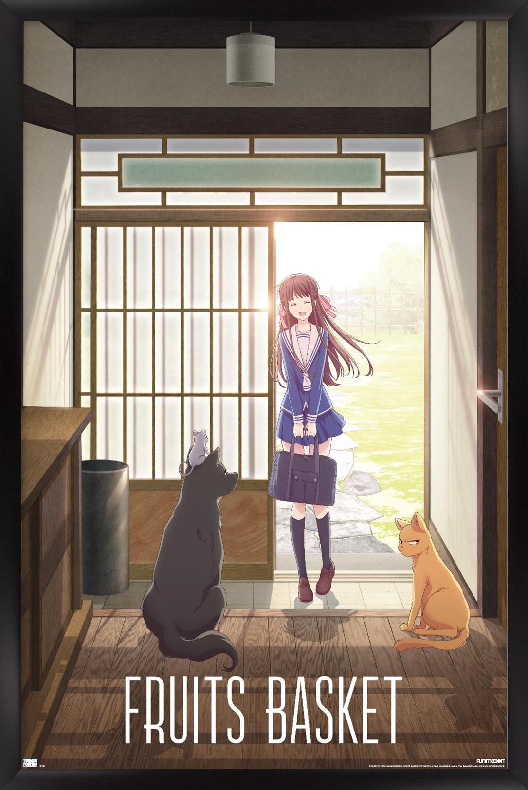 Fruits Basket - Teaser Animals Wall Poster, 14.725" x 22.375" Framed