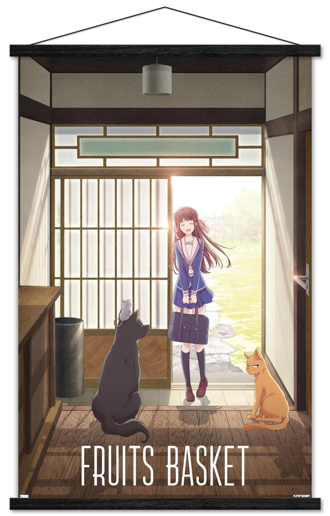Fruits Basket - Teaser Animals Wall Poster with Magnetic Frame, 22.375" x 34"