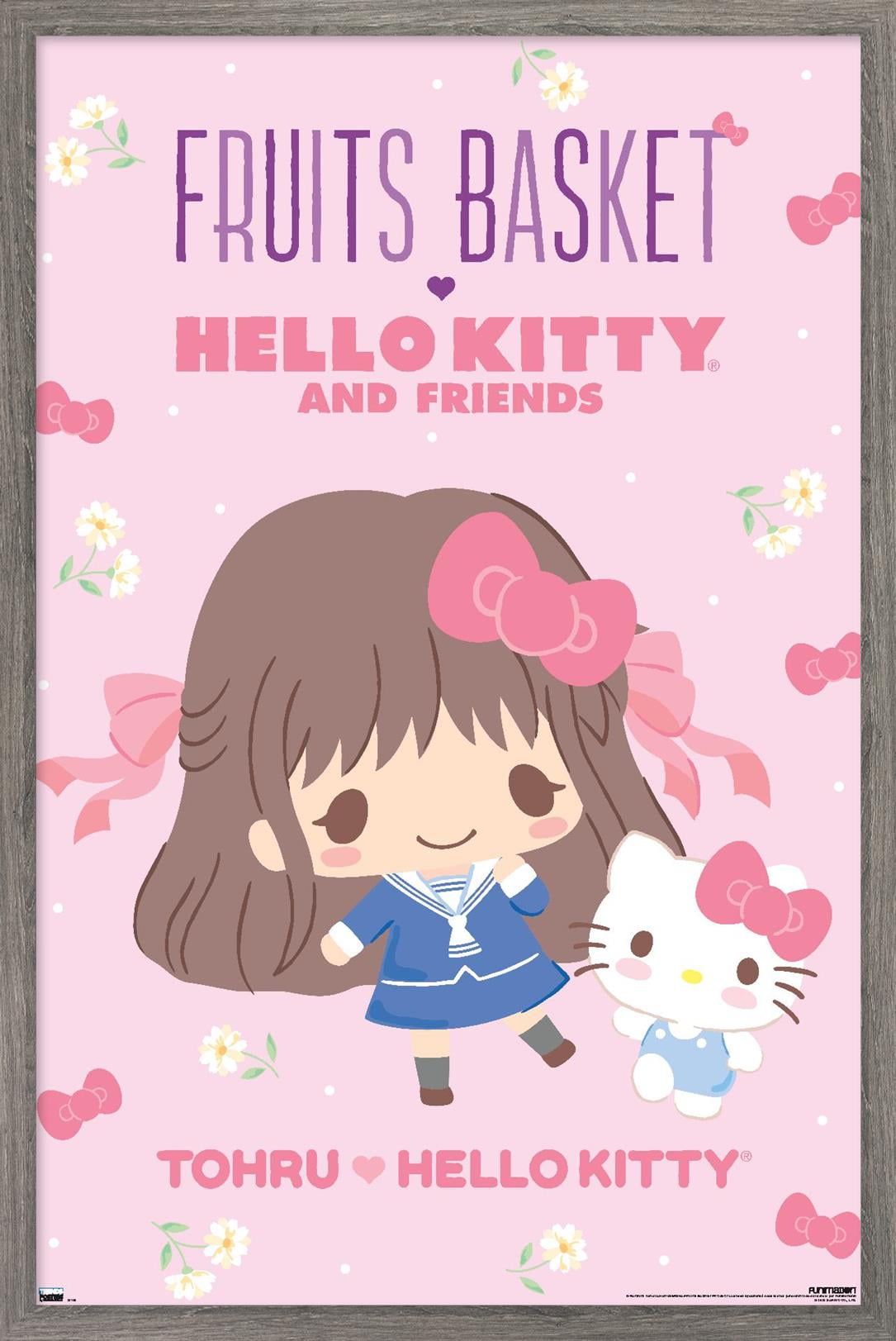 Fruits Basket x Hello Kitty and Friends Tohru and Hello Kitty Wall Poster, 22.375" x 34