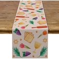 Fruits Biscuits Flowers Jewish Pesach Rustic Passover Linen Table