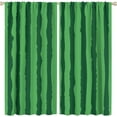 thumbnail image 1 of Fruits Blackout Curtains Tasty Juicy Summer Fruit Watermelon Rind Stripes Green Fun Art Print for Living Room Bedroom Kitchen Decor Rod Pocket Window Drapes 2 Panels 84x84in, 1 of 6