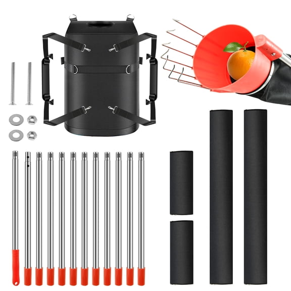 Fruits Catcher Basket Stainless Steel Fruits Picker Tool Adjustable Length Fruits Catcher Basket Safe Effective Fruits Picker Tool Easy to Use Fruits Catcher Basket for Fruits