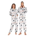 thumbnail image 1 of Fruits Cute Pattern Design Adult onesie Pajamas, Crystal Velvet Ultra Soft Warm Jumpsuit for Men and Women, 1 of 7