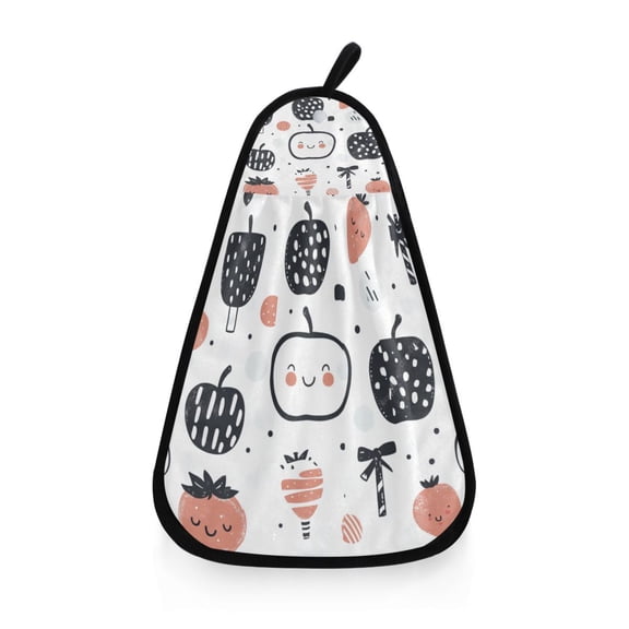 Fruits Cute Pattern Design Hanging Towel Hand Towel 16.53x12.20in Quick-Drying for Kitchen and Bathroom Use