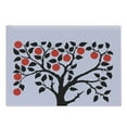 thumbnail image 1 of Fruits Cutting Board, Black Tree with Ripe Red Nutritious Fruit Flourishing Nature Garden Forest Art, Decorative Tempered Glass Cutting and Serving Board, Large Size, Lilac Black Red, by Ambesonne, 1 of 1