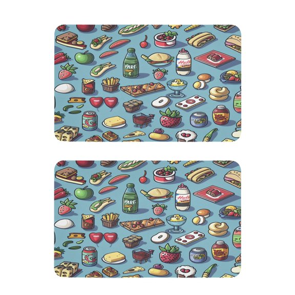 Fruits Drinks Food Strong Fridge Magnets Refrigerator Magnets Sticker Decor for Whiteboards Locker 4"x2.5" 2 Pack