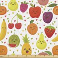 thumbnail image 1 of Ambesonne Fruits Fabric by the Yard Upholstery, Banana Smile Theme, 1 Yard, Multicolor, 1 of 5