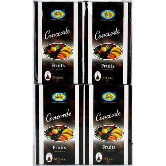 Fruits Incense Cones - Concorde (Pack of 4 Packets)