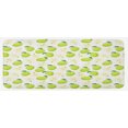 thumbnail image 1 of Fruits Kitchen Mat, Cartoon Style Green Stalks Core and Anatomy of an Apple, Plush Decorative Kitchen Mat with Non Slip Backing, 47" X 19", Brown Yellow Green Cream, by Ambesonne, 1 of 1