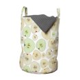 thumbnail image 1 of Fruits Laundry Bag, Cut in Half Cores and of Apples Refreshing Vegetarian Options Abstract, Hamper Basket with Handles Drawstring Closure for Laundromats, 13" x 19", Multicolor, by Ambesonne, 1 of 4