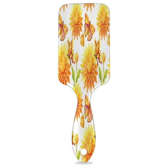 Fruits Lemons Painting Hair Brush Detangler Brush with Nylon Bristle for Thick Curly Thin Long Short Wet or Dry Hair Adds Shine and Makes Hair Health Paddle Hairbrush for Women Men