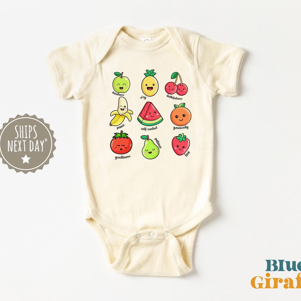 Fruits Of The Spirit Baby Onesie - Cute Christian Baby Bodysuit - Boho ...