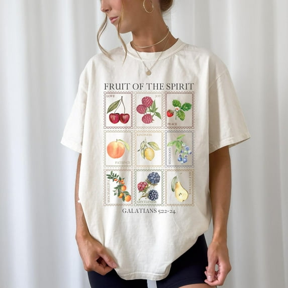 Fruits Of The Spirit Shirt, Christian Shirt, Jesus Shirt, Christian Aesthetic, Faith Shirt, Boho Christian Tshirt, Religious