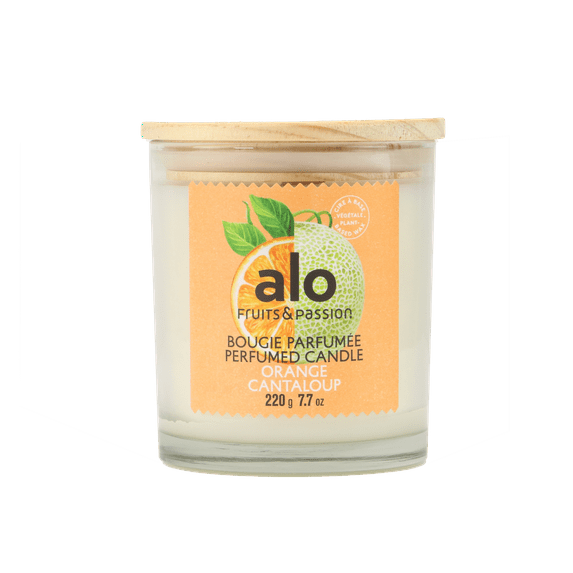Fruits & Passion Alo Orange Cantaloup Perfumed Plant Based Wax Candle 7.7 Ounces