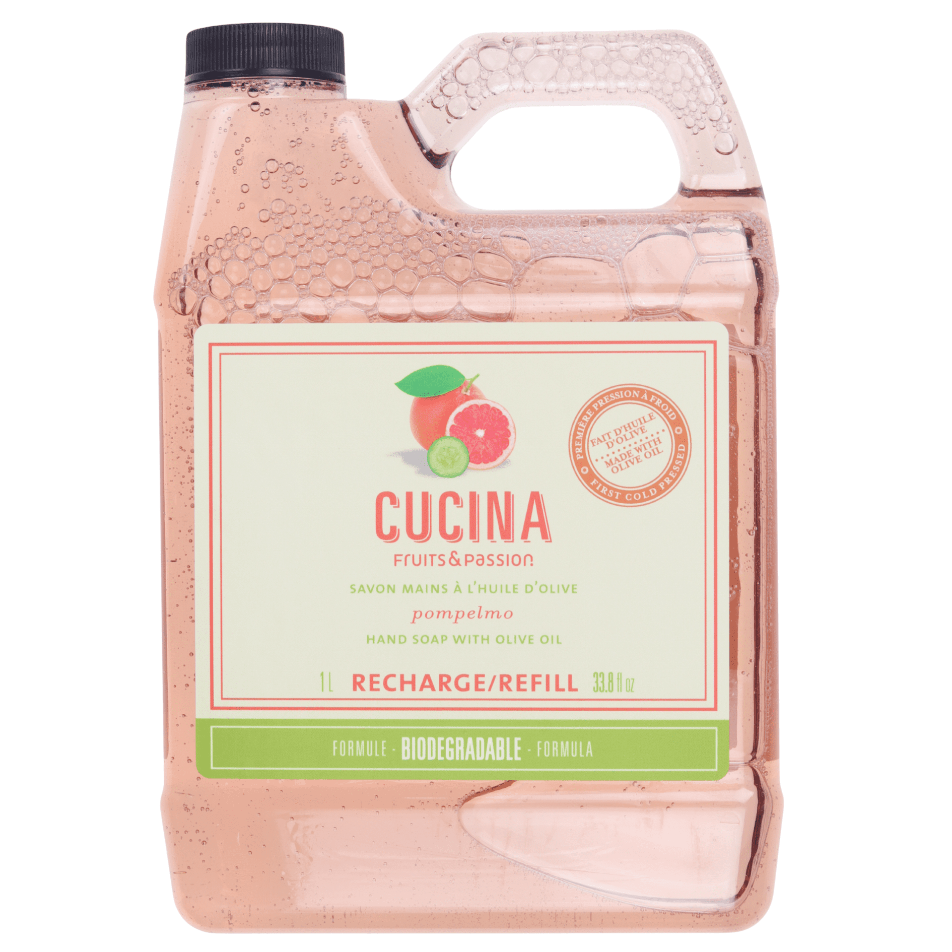 Fruits & Passion Cucina Pompelmo Hand Soap Refill 1L– Grapefruit Scent