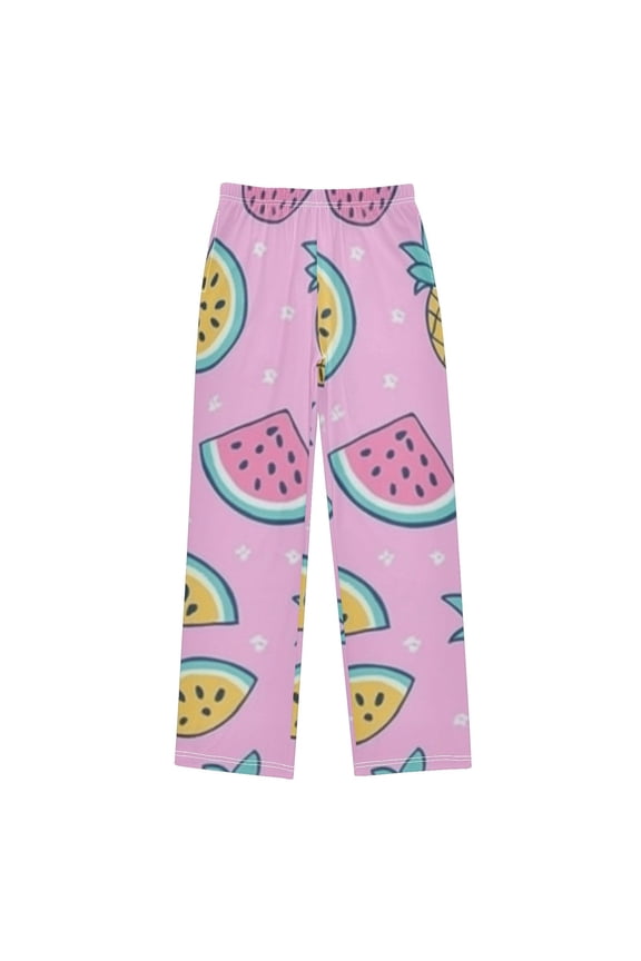 Fruits Pattern Design Pajama Pants Soft Lightweight Lounge Pants Bottoms Sleep Pants Warm Comfy