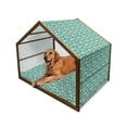 thumbnail image 1 of Fruits Pet House, Fresh Granny Smith Apples Raw Fruit Ornamental Harvest Winter Season Produces, Outdoor & Indoor Portable Dog Kennel with Pillow and Cover, 5 Sizes, Apple Green Teal, by Ambesonne, 1 of 4