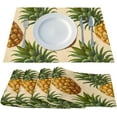 thumbnail image 1 of Fruits Pineapple Placemats Set of 4 Heat Resistant Place Mats 12"x18" Washable Table Mats Set Non-Slip Linen Table Placemat Kitchen Dining Table Runners for Tabletop Decoration, 1 of 6