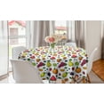 thumbnail image 1 of Fruits Round Tablecloth, Grapes Kiwi Orange Lemon Pear Watermelon Slice Strawberry Tasty Theme Print, Circle Table Cloth Cover for Dining Room Kitchen Decor, 60", White Multicolor, by Ambesonne, 1 of 1