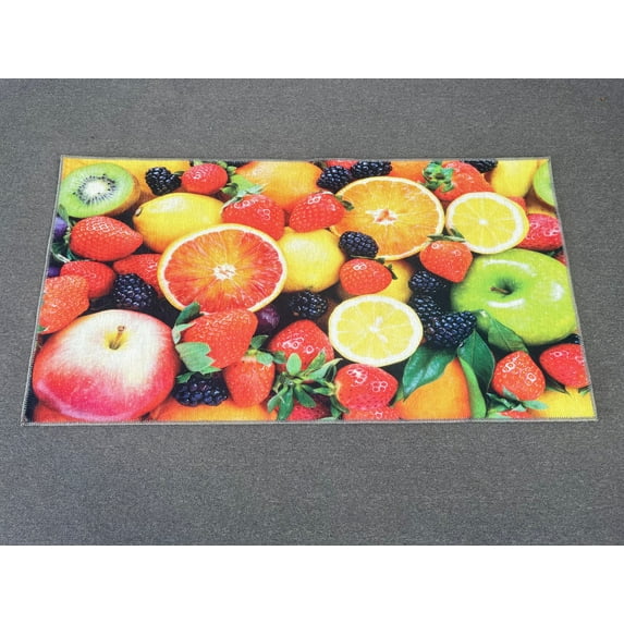 Fruits Rugs, Kitchen Rug, Summer Rug, Modern Rug, Salon Decor Rug, 3D Printed Rug, Colorful Rug, Kitchen Rug, Front Door Rug, Luxury Rug, 3.3'x5' - 100x150 cm